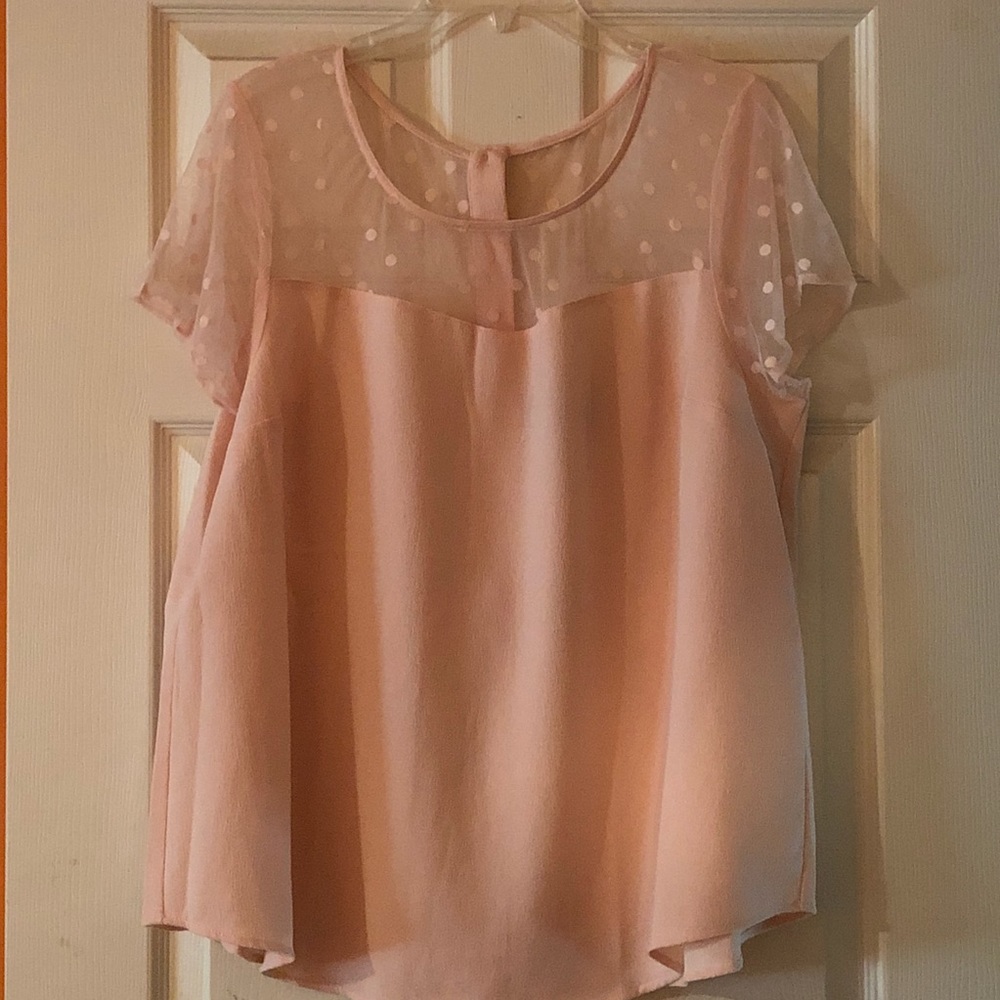 Lace yoke detail blouse